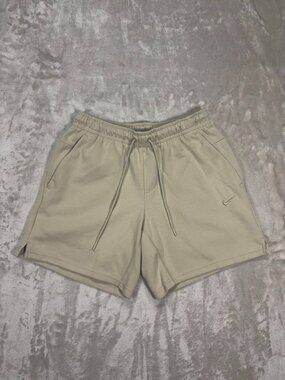 Nike Men's Sweat Shorts Dri-Fit Gym Athletic Cream - Size Small